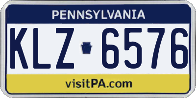 PA license plate KLZ6576