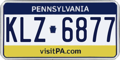 PA license plate KLZ6877