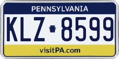 PA license plate KLZ8599
