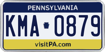 PA license plate KMA0879