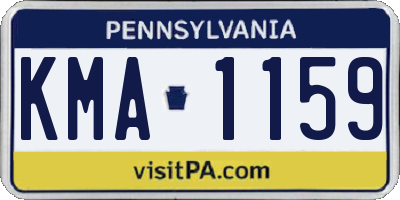 PA license plate KMA1159
