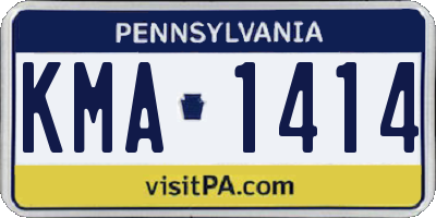 PA license plate KMA1414