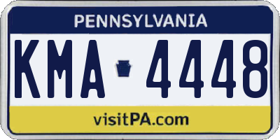 PA license plate KMA4448