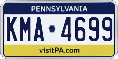 PA license plate KMA4699