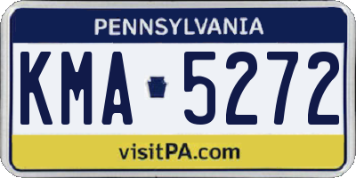 PA license plate KMA5272