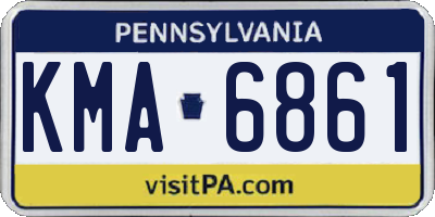 PA license plate KMA6861