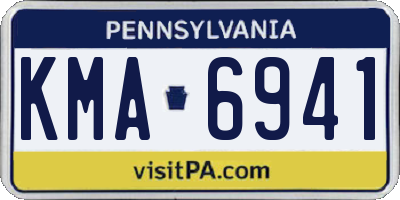 PA license plate KMA6941