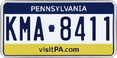 PA license plate KMA8411