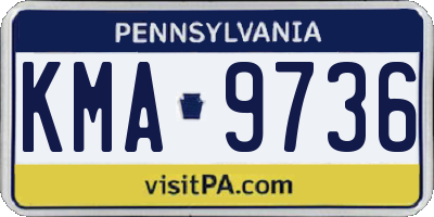 PA license plate KMA9736