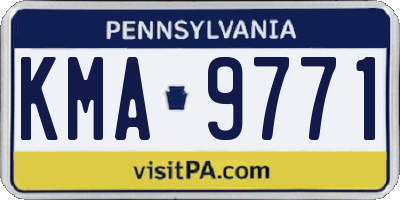 PA license plate KMA9771