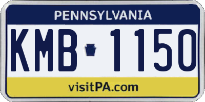 PA license plate KMB1150