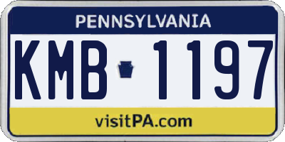PA license plate KMB1197