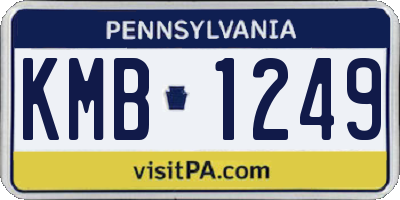 PA license plate KMB1249