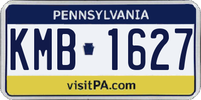 PA license plate KMB1627