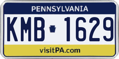 PA license plate KMB1629
