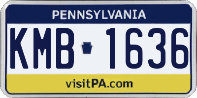 PA license plate KMB1636