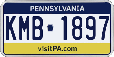 PA license plate KMB1897