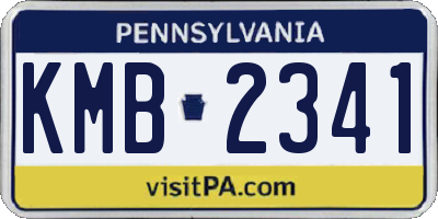 PA license plate KMB2341