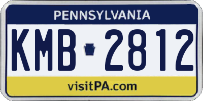 PA license plate KMB2812