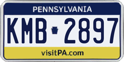 PA license plate KMB2897