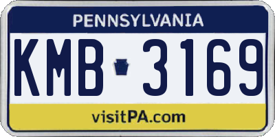 PA license plate KMB3169