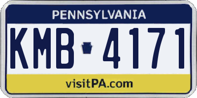 PA license plate KMB4171