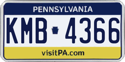 PA license plate KMB4366