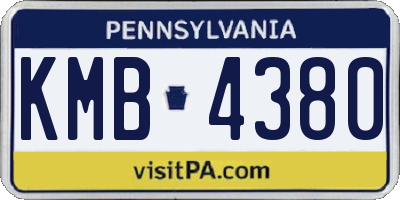 PA license plate KMB4380