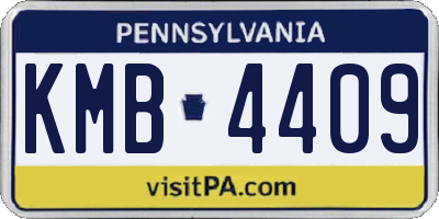 PA license plate KMB4409