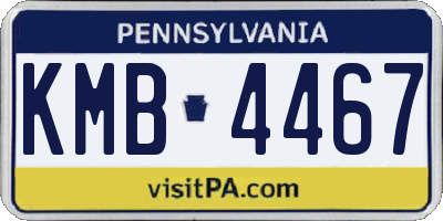PA license plate KMB4467