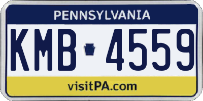 PA license plate KMB4559