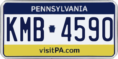PA license plate KMB4590