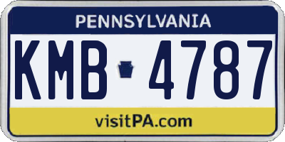 PA license plate KMB4787