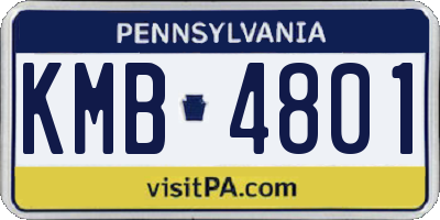 PA license plate KMB4801