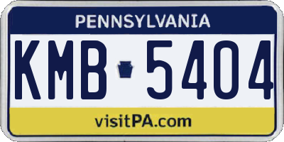 PA license plate KMB5404