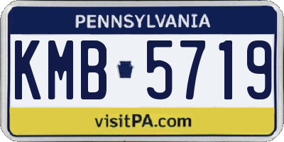 PA license plate KMB5719