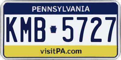 PA license plate KMB5727