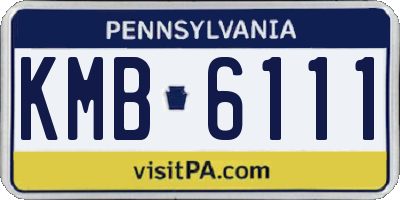 PA license plate KMB6111
