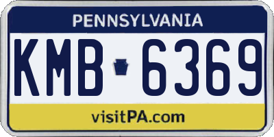 PA license plate KMB6369