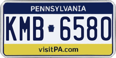 PA license plate KMB6580