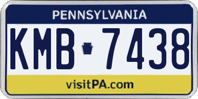 PA license plate KMB7438