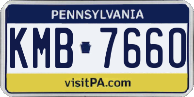 PA license plate KMB7660