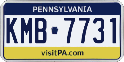 PA license plate KMB7731