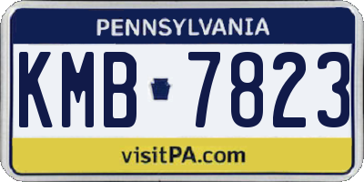 PA license plate KMB7823