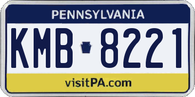 PA license plate KMB8221
