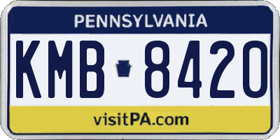 PA license plate KMB8420