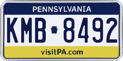 PA license plate KMB8492