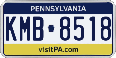 PA license plate KMB8518