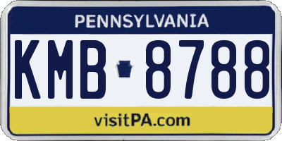 PA license plate KMB8788