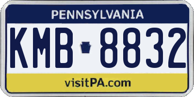 PA license plate KMB8832